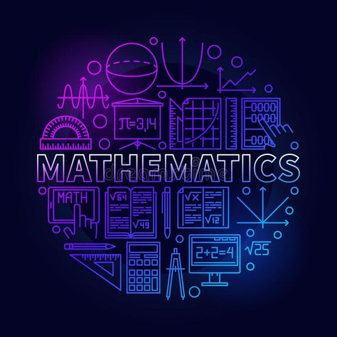 Illustration about Math linear symbol. Vector bright round school education mathematical symbol or circle background design. Illustration of logo, element, object - 75246685 Math Subject Design, Mathematics Logo, Mathematics Pictures, Math Background, Math Vector, Math Logo, Math Photos, Statistics Math, Math Wallpaper