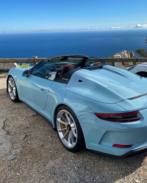 Porsche Cabrio, Pro Tiktok, Porsche Convertible, Vinyl Wrap Car, Stance Cars, Light Blue Aesthetic, Car Aesthetic, Jaguar Car, Blue Car