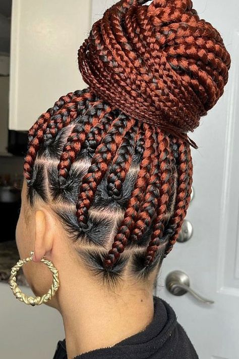 Big Box Braids Weaving Styles, Box Braids Updo, Weaving Hairstyles, Large Box Braids, Ghana Weaving, Big Box Braids, Big Braids, Makeup Tip, Big Box Braids Hairstyles