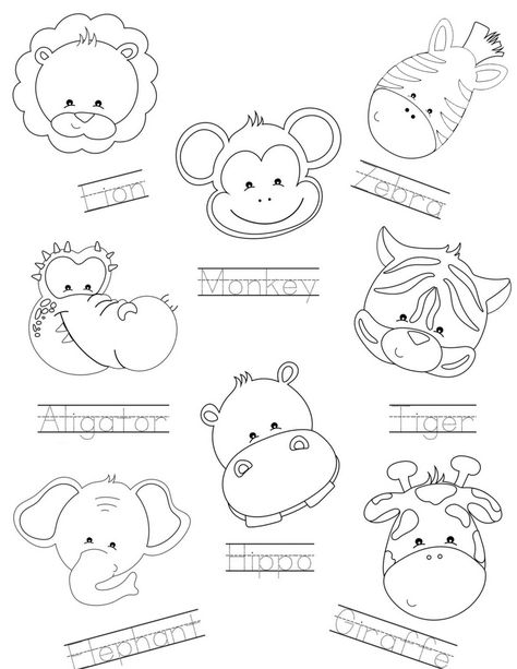 Safari Preschool Activities Free Printable, Jungle Animals Worksheets Preschool, Jungle Animal Worksheets Preschool, Animals For Preschool Activities, Preschool Animal Worksheets, Uses Of Animals Worksheet, Zoo Animals Worksheets Preschool, Animals Around The World Preschool, At The Zoo Worksheets