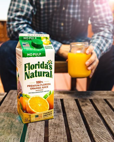 Florida's Natural on Instagram: “Florida: Our secret to great-tasting orange juice.” Nature, Fresco, Florida Orange Juice, Florida Oranges, Our Secret, Coconut Water, Orange Juice, Farmer, Juice