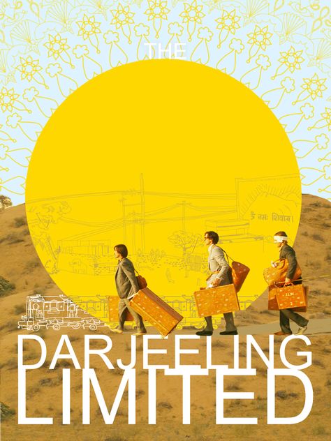 The Darjeeling Limited Wes Anderson Movies Posters, Wes Anderson Poster, The Darjeeling Limited, Darjeeling Limited, Wes Anderson Movies, Wes Anderson Films, Septième Art, I Love Cinema, Cinema Posters