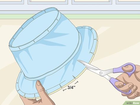 How to Make a Bucket Hat (with Pictures) - wikiHow Bucket Hat Template, How To Make A Bucket Hat, Bob Chapeau, Diy Hats, Bucket Hat Fashion, Bucket Hat Pattern, Sewing Hats, Sewing Tricks, Hat Tutorial