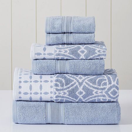 Egyptian Cotton Towels, Pamper Yourself, Linen Store, The Other Half, Blue Towels, Towel Collection, Cotton Bath Towels, Blue Bathroom, Jacquard Pattern