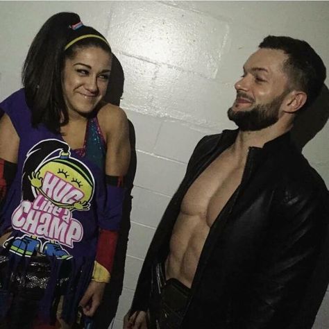 Bayley and Finn Balor Finn Balor And Bayley, Fin Balor, Bayley Wwe, Finn Balor Demon King, Pamela Rose Martinez, Carmella Wwe, Balor Club, Wwe Couples, Wwe Sasha Banks