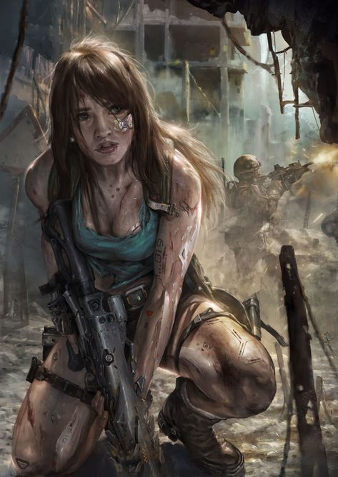 Tomb Raider Art, Tom Raider, Tomb Raider Game, Bd Art, Foto Langka, Tomb Raider Lara Croft, Female Soldier, Warrior Girl, Cyberpunk Art
