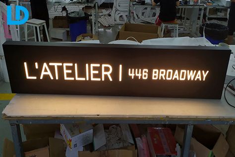 Light Board Design For Shop, Light Box Signage, Lit Signage, Lightbox Letters, Hole Logo, Lightbox Signage, Backlit Signage, Signage Light, Signage Board