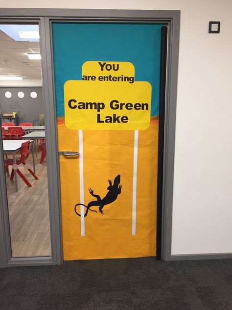 Holes by Louis Sachar door display  Camp Green Lake World Book Day Activities, Holes By Louis Sachar, Holes Book, Classroom Door Displays, Teacher Appreciation Themes, Novel Study Activities, Louis Sachar, Camping Classroom, Door Display