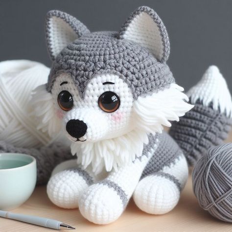 Crochet Wolf Amigurumi Pattern Amigurumi Patterns, Free Crochet Wolf Pattern, Free Wolf Crochet Pattern, Wolf Amigurumi Free Pattern, Crochet Wolf Pattern Free, Wolf Crochet Pattern Free, Wolf Crochet Pattern, Wolf Amigurumi, Wolf Crochet