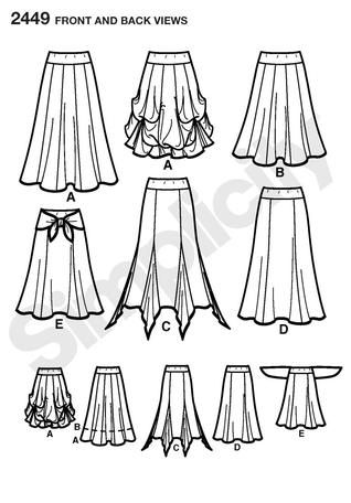 Line Drawing Flowy Skirt Drawing, Ruffel Skirt, Skirt Design Drawing, Drape Skirt Pattern, Mermaid Skirt Pattern, Misses Skirts, Adjustable Skirt, Pola Rok, Godet Skirt