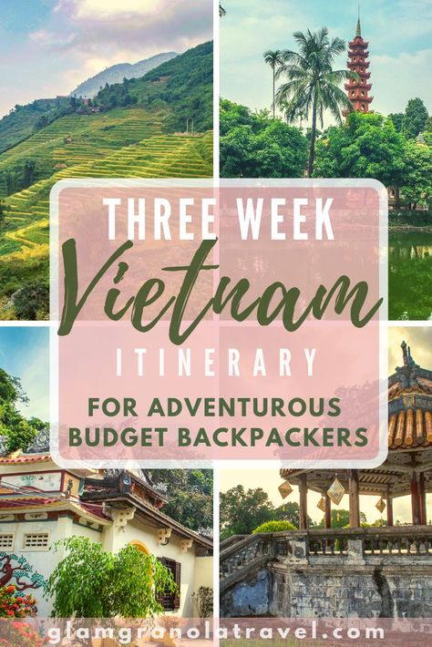 This is the ultimate 3 week Vietnam itinerary for adventurous budget travelers. It includes the best Vietnam highlights and off the beaten path activities! You can see so much of this beautiful country, from the Mekong Delta, to Halong Bay, to the mountains of Sa Pa, in 3 weeks. Click here for an awesome guide to 3 weeks in Vietnam! #Vietnam #SoutheastAsia #HalongBay #MekongDelta #hoian Vietnam 3 Week Itinerary, 3 Weeks In Vietnam, Vietnam Itinerary 3 Weeks, 3 Weeks Vietnam, Vietnam Must See Places, Vietnam Itenary, Vietnam Travel Outfit What To Wear, Traveling Vietnam, Sa Pa Vietnam