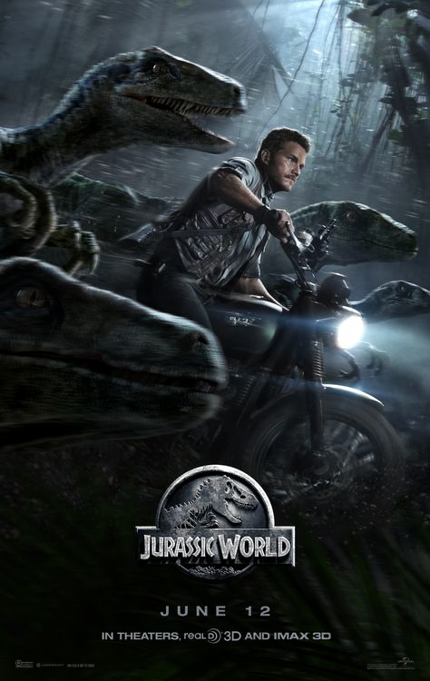 "Jurassic World" movie poster, 2015. Jurassic World Movie Poster, Jurassic World Poster, Sin City 2, Jurassic World Movie, New Jurassic World, Jurassic World 2015, Vincent D’onofrio, Jurassic Park Movie, Dinosaur Park