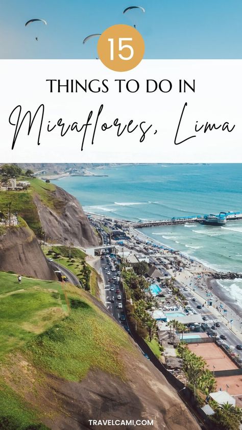 aerial view of Miraflores, district of Lima Peru Lima Beaches Peru, Peru Vacation Things To Do, Lima Travel Guide, Lima Peru Itinerary, Miraflores Lima Peru Aesthetic, Lima Peru Aesthetic, Peru Aesthetic, Visit Peru, Lima Peru Travel