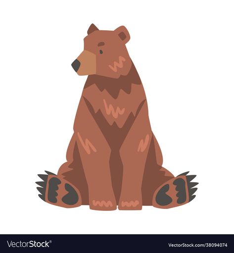 Nature, Grizzly Bear Drawing, Cartoon Wolf, Bear Sitting, Bear Vector, Bear Drawing, Nature Pics, Bear Illustration, Event Logo