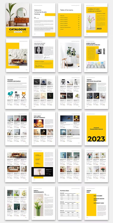Product Catalog Design Template InDesign INDD Catalogue Ideas Design, Catalog Page Design, Catalog Layout Design Inspiration, Product Catalog Design Inspiration, Product Magazine Layout Design, Product Catalog Layout, Product Design Poster Layout, Product Catalog Design Layout, Product Catalog Design Layout Templates