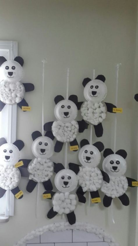 Paper Plate Panda, Panda Craft, Paper Plate Animals, Caterpillar Craft, Worksheets For Preschool, Panda Party, Bear Crafts, Animal Crafts For Kids, Winter Crafts For Kids