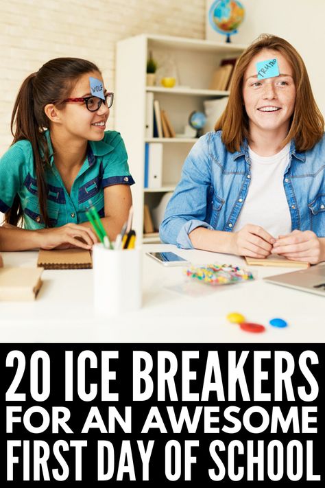 20 First Day of School Icebreakers for Kids | Attention teachers! If you’re looking for fun and engaging ‘getting to know you’ team building activities to help your students transition back to school, these ideas will not disappoint! Perfect for kids in kindergarten, elementary school, and middle school, we’ve included ideas for small groups and activities that can be enjoyed with the entire classroom. #icebreakers #backtoschool #backtoschoolactivities Middle School Small Group Activities, Activities In Classroom Ideas, Back To School Games Middle School, First School Day Activities, First Day Of School Games Middle School, Back To School Teacher Team Building Activities, Classroom Icebreakers Middle School, Get To Know You Games Middle School, Classroom Starters Activities