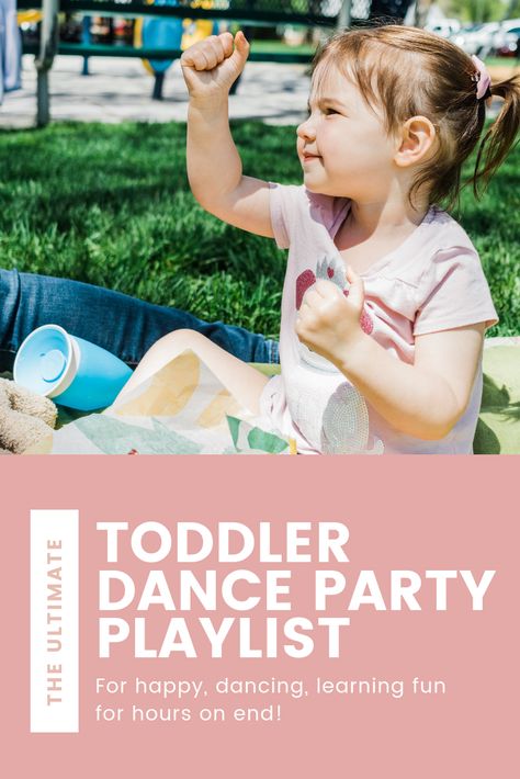 Dance Party Playlist, Toddler Dance Party, Party Music Playlist, Toddler Music, Toddler Storytime, Half Birthday Party, Music Birthday Party, Music For Toddlers, Dance Party Birthday