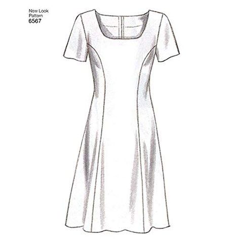 Couture, Croquis, Tunic Dress Patterns, Princess Seam Dress, New Look Patterns, Easy Sewing Pattern, Sleeve Variations, Sewing Clothes Women, Simplicity Dress