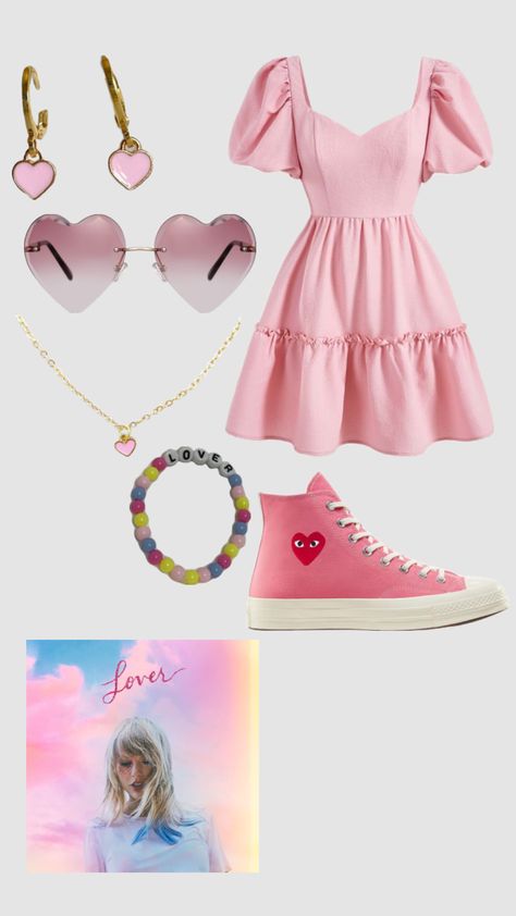 Taylor Swift Eras Tour Lover Outfit Taylor Swift Outfits Casual, Eras Tour Lover Outfit, Taylor Swift Eras Tour Lover, Dinner Night Outfit, Eras Tour Lover, Casual Outfits Comfy, Lover Outfit, Taylor Swift Costume, Taylor Swift Birthday Party Ideas