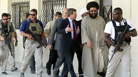 Between 2003 and 2004 Blackwater security expert Frank Gallagher managed the impossible — keeping Paul Bremer, the de facto head of state for newly invaded Iraq, alive through a violent insurgency Macedonian Language, Private Security Contractor, Bodyguard Services, Speak Fluent English, Iraqi Army, Close Protection, Executive Protection, Private Security, Delta Force