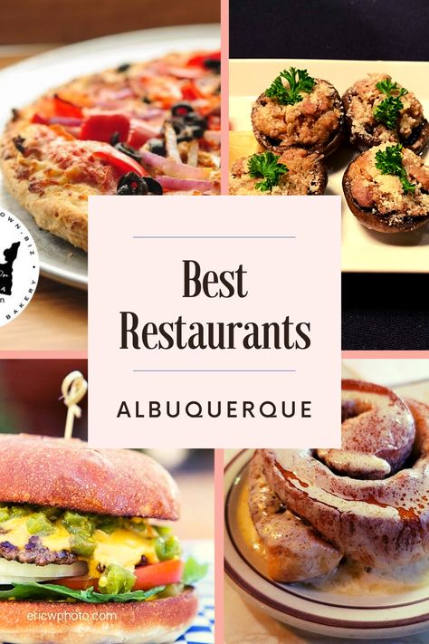 Planning to visit Albuquerque, New Mexico ? You will regret missing places on this list of the best restaurants, foods, and places to eat in Albuquerque. We’re always on the hunt for the best and most popular foods, attractions, restaurants, and places to eat anytime we travel. Follow us and don't miss out on them for your next trip. Mexico, Places To Eat In Albuquerque New Mexico, Albuquerque New Mexico Food, Restaurants Albuquerque, Albuquerque New Mexico Restaurants, Best Restaurants In Albuquerque, Albuquerque Restaurants, Chili Burger, Mexico Restaurants