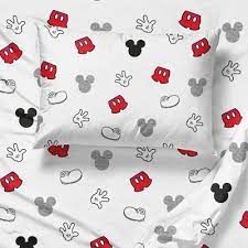 Mickey Mouse Bedding : Target Disney Decor Bedroom, Disney Bedding Sets, Mickey Mouse Bedding, Gingham Sheets, Disney Amor, Disney Bedding, Disney Bedrooms, Disney Rooms, Organic Cotton Bedding