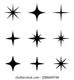 Black Star Tattoo, Effect Star, Sparkle Icon, Diamond Illustration, Branding Checklist, Star Silhouette, Silhouette Drawing, Star Illustration, Glowing Light