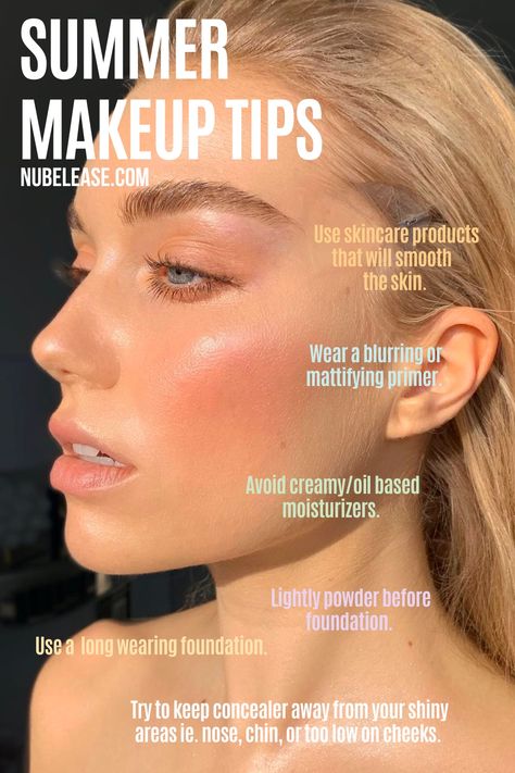 Summer Makeup Tips You Should Try This Year! Try these long lasting makeup tips to beat the summer heat while still looking gorgeous! Cartagena, Makeup 2023 Summer, Boat Day Makeup, Summer Holiday Makeup Looks, Summer Lipstick Colors 2023, Hot Day Makeup, Lake Day Makeup, Clean Summer Makeup, Summer Holiday Makeup