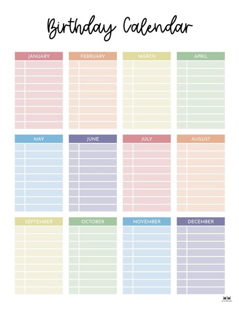 Organisation, Birthday Party Planner Printable, Birthday Calendars, Birthday Party Planning Checklist, Boarder Design, Free Birthday Printables, Organizator Grafic, Easel Calendar, Free Planner Templates