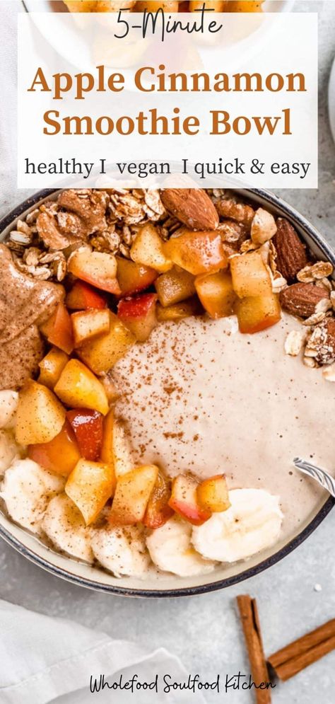 Autumn Smoothie Bowl, Healthy Recipes For Working Out, Paleo Smoothie Bowl, Whole Food Vegan Breakfast, Healthy Vegan Smoothie Recipes, Granola Breakfast Bowl, Açai Bowl Recipes, Pineapple Smoothie Bowl Recipe, Small Breakfast Ideas