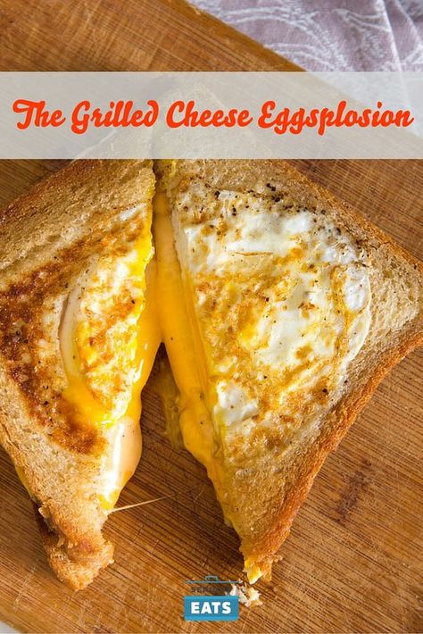 One of my favorite breakfasts: cut a hole out of a slice of bread, cook in butter, break an egg into the hole. Well, we wondered what would happen if we built a grilled cheese out of two of those bad boys. We did it, and deliciousness ensued. Grilled Cheese Sandwich Recipe, Cheese Sandwich Recipe, Grill Cheese Sandwich Recipes, Cheese Sandwich Recipes, Grilled Cheese Recipes, Baking Bread, Cheese Sandwich, Sandwich Recipe, Grilled Cheese Sandwich