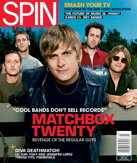 July 2000: Matchbox Twenty Country Music Singers, Matchbox 20, Spin Magazine, Matchbox Twenty, Rob Thomas, Lil Kim, Education Humor, Contemporary Music, Man Vs