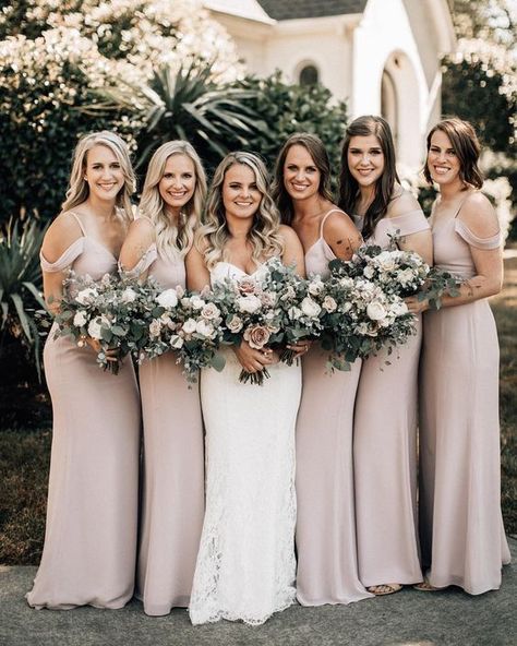 8 Most Understated Neutral Wedding Colors, mauve bridesmaid dresses. Bridesmaids Pictures, Rhodes Wedding, Light Pink Bridesmaids, Taupe Bridesmaid, Light Pink Bridesmaid Dresses, Dusty Pink Bridesmaid Dresses, Mauve Bridesmaid, Mauve Bridesmaid Dress, Taupe Bridesmaid Dresses