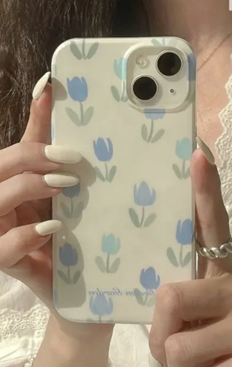 Floral Phone Case For iPhone 14 11 12 13 Pro Max 12 Soft Cover Cute Tulip Flower Aesthetic Flower Phone Case, Iphone 12 Cover Aesthetic, Iphone 13 Pro Max Kılıf, Iphone 12 Case Ideas, Iphone 15 Cover, Iphone Cover Diy, Hand Painted Phone Case, Right Hand Mehndi Design, Aesthetic Phone Case Ideas