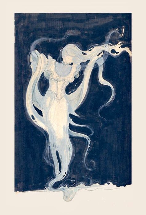 ILM concept art for POLTERGEIST (1982) of the ghost coming down the stairs. Tumblr, Poltergeist 1982, Siren Design, Queen Drawing, Spirit Ghost, Ghost Drawing, Ghost In The Machine, Comic Style Art, Ghost Design