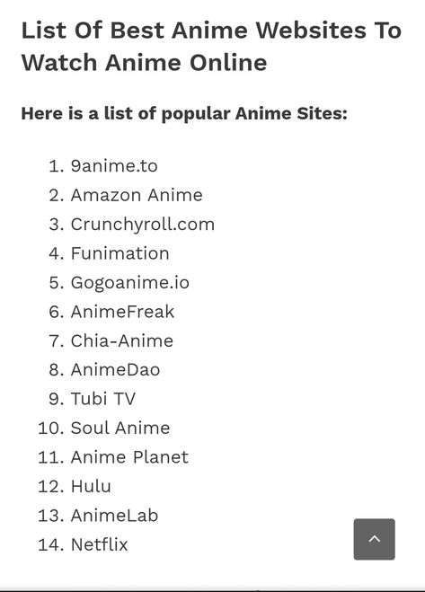 List of best anime websites to watch anime online Animes To Watch On Netflix List, Good Anime Websites, Anime Lists To Watch, Sites For Anime, Free Websites For Anime, Best Free Anime Websites, Best Anime List To Watch, Best Website To Watch Anime, Anime’s To Watch On Crunchyroll