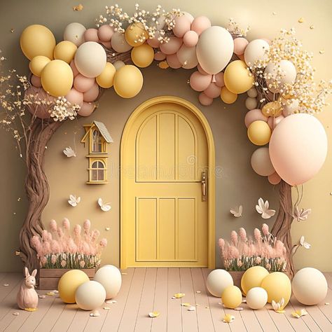 Balloon Butterfly, Arch With Flowers, Spring Backdrop, Baby Photography Backdrop, Easter Backdrops, Decoration Evenementielle, Birthday Balloon Decorations, Photography Background, Balloon Decorations Party