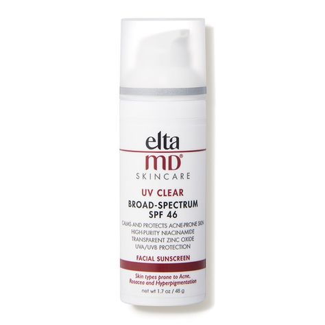 Elta Md Uv Clear, Sunscreen For Sensitive Skin, Protector Solar Facial, Elta Md, Best Facial Cleanser, Best Face Serum, Best Sunscreens, Facial Sunscreen, Best Skincare Products