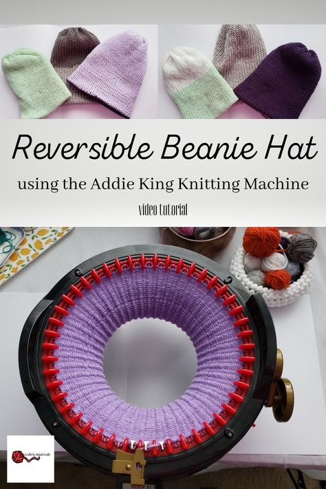 Addi Knitting Machine Hat, Addi 46 Patterns, Knitting Machines For Beginners, Addi Knitting Machine Projects Tutorials, Knitting Machine Hat Patterns, Addi Express Patterns, Addi Knitting Machine Patterns, Addi Knitting Machine Projects, Circular Knitting Machine Patterns Free