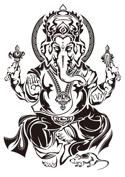 Ganesh Drawings, Ganesha Tattoos, Buddhist Symbol Tattoos, Arte Ganesha, Hindu Tattoos, Ganesh Tattoo, Ganesha Drawing, Ganesha Tattoo, Buddha Tattoos