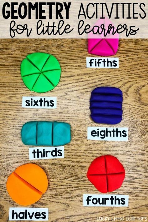 Playdough fractions can be a really fun activity in the classroom! This post explains how this can be done along with some other fun fraction activities! Fractions Special Education, Hands On Writing Activities, Fraction Fun Activities, Homeschool Activities 1st Grade, Kindergarten Fractions, Hands On Fractions, Lego Fractions, Fun Fractions Activities, Teaching Geometry