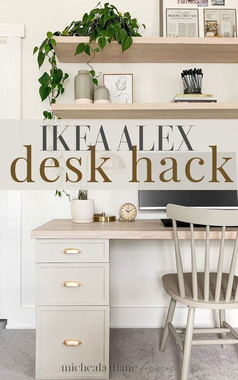Ikea Alex Desk Hack Alex Ikea Desk Hack, Ikea Alex Desk Hack, Ikea Alex Desk, Alex Desk, Desk For Two, Ikea Home Office, Home Office/guest Room, Ikea Desk Hack, Ikea Alex Drawers