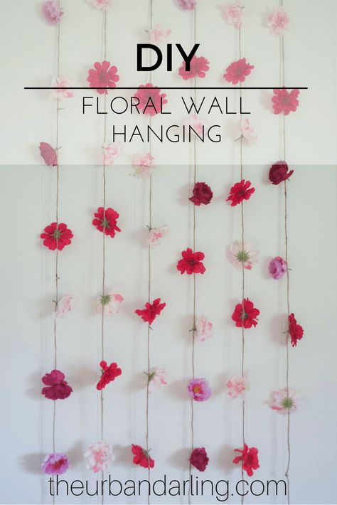 Florals, artificial flowers, floral hanging, flowers, wall hanging, floral wall hanging, flower wall hanging, DIY, decorations, party, flower decorations, The Urban Darling. Rustic Wedding Decorations, Hanging Flowers Wall, Diy Decorations Party, Flower Wall Hanging Diy, Floral Wall Hanging, Hanging Diy, Flower Wall Hanging, Grass Wall, Flower Curtain