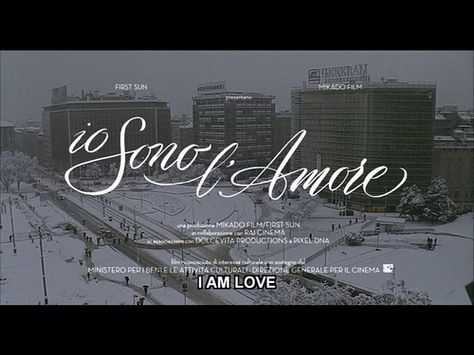 I Am Love  Calligraphy by Luca Barcellona   Title sequence and typography by Marco Cendron Sequence Design, Flat Color Palette, Film Credits, Alone In The Dark, 타이포그래피 포스터 디자인, Thumbnail Design, Opening Credits, Title Sequence, Title Design