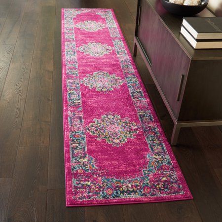 Bohemian Room Decor, Bohemian Room, Persian Motifs, Medallion Rug, Polypropylene Rugs, Pink Area Rug, Medallion Design, Pink Design, Color Effect