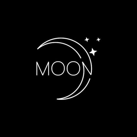 Moon Shop Logo, Luna Branding, Luna Logo Design, Moon Logo Ideas, Moonlight Logo, Moon Typography, Logo Lune, Moon Logo Design, Ideas Para Logos