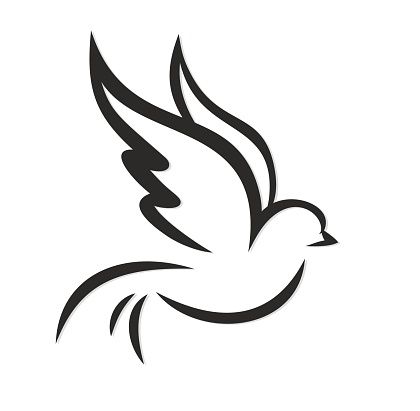 Dove Bird Symbol - Free vector graphic on Pixabay Flying Bird Vector, Pigeon Logo, Dove Drawing, Birds Logo, Dove Tattoo, Dove Bird, Small Girl Tattoos, Floral Tattoo Design, Bird Logos