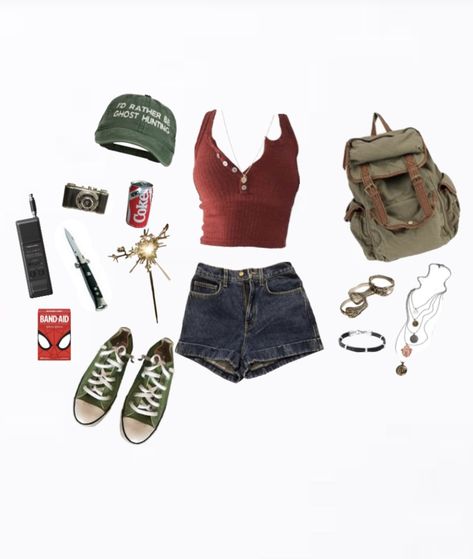 Old School Summer Outfits, Summer Camp Slasher Outfit, 80s Camp Outfit, Popular Outfits 2024, 80s Fashion Outfits Women, 80s Fashion Summer Outfits, 80s Edgy Outfits, 2010 Outfit Ideas, Summer Outfit Staples