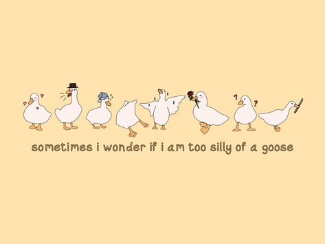 Im A People Person Im A Geese Goose, Humour, Funny Goose Wallpaper, Certified Silly Goose, Goose Game Art, Silly Goose Quotes, Silly Goose Aesthetic, Cute Goose Wallpaper, Cute Goose Art